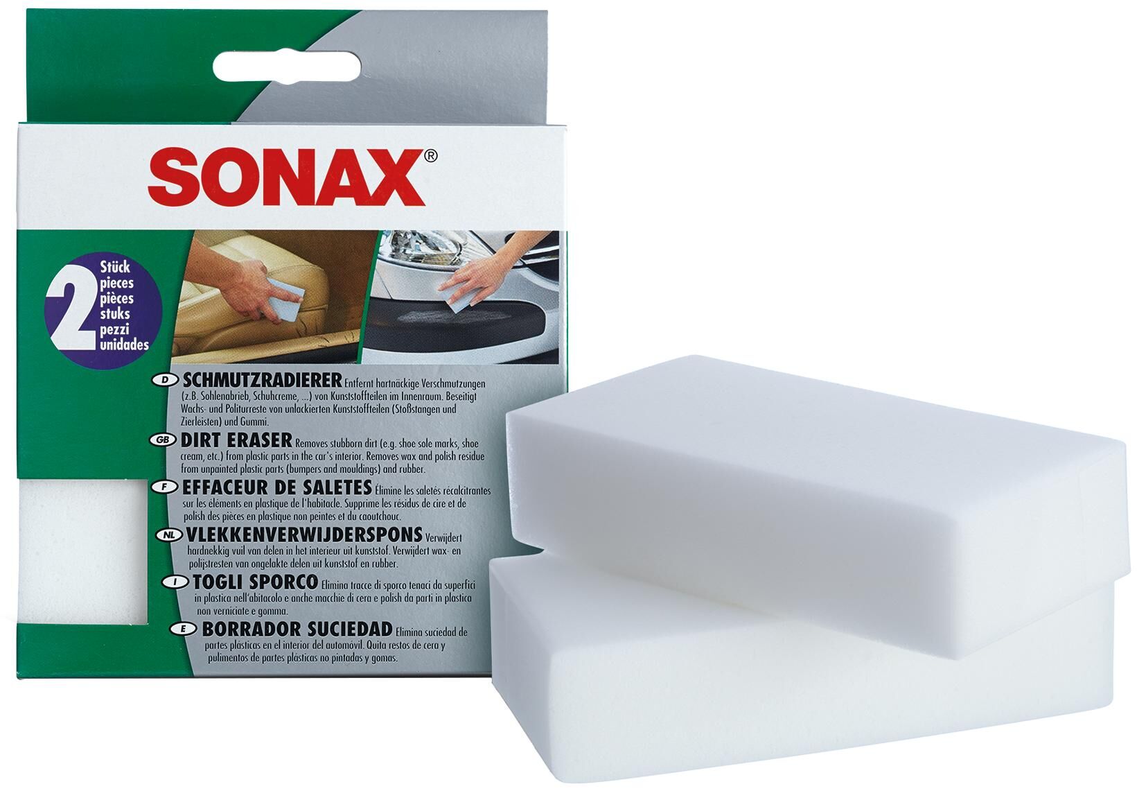 Sonax gomme à tache schmutzradierer gomme à saleté 2-pack