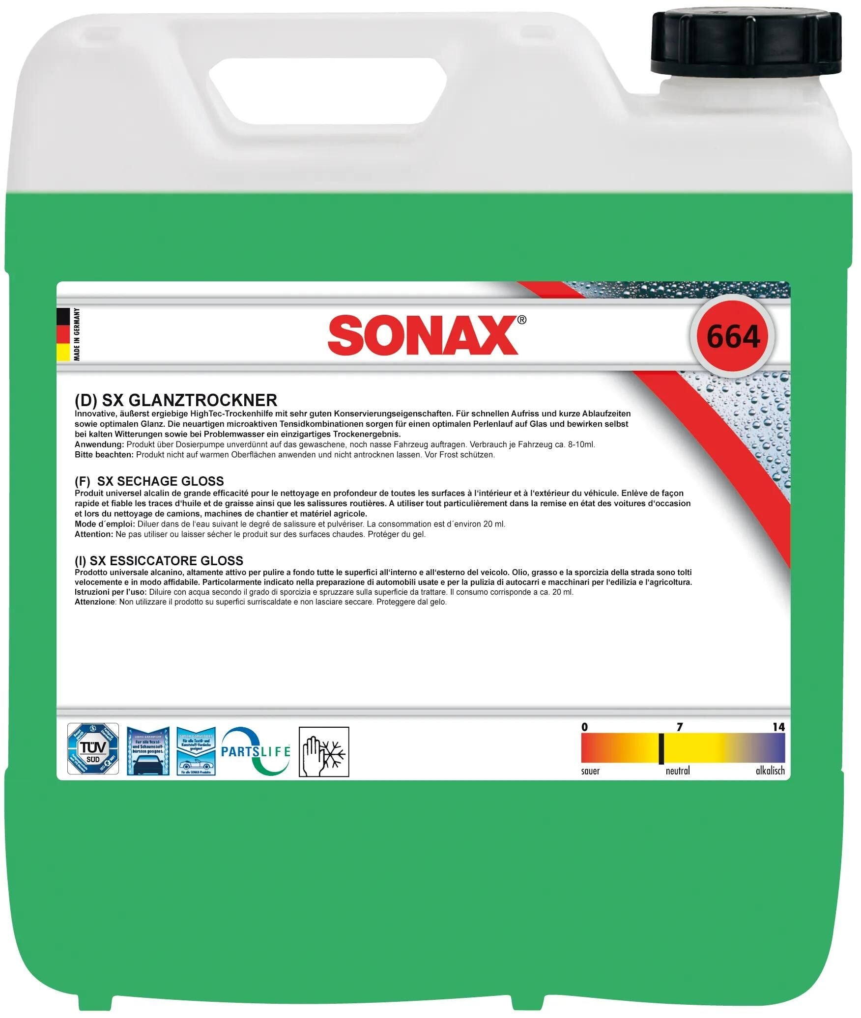 Séchante brillante Sonax 10L
