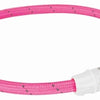Collier de collier Trixie Cold de lumière de la lumière USB TPU Nylon rose