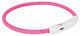 Collier de collier Trixie Cold de lumière de la lumière USB TPU Nylon rose