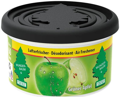 Désodorisant pour arbres parfumés Wunder-baum en boîte de parfum. WB parfum de pomme verte désodorisant