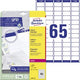 Étiquettes avery l7651-25 mini 38,1x21,2mm