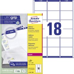 Étiquettes recyclées pour imprimantes laser quickpeel lr7161-100 63,5x46,6mm