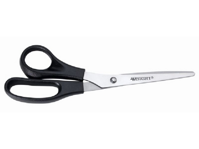 Quantore Schaar Westcott Buro 210 mm en acier inoxydable avec tissu d'art Grip à gauche -