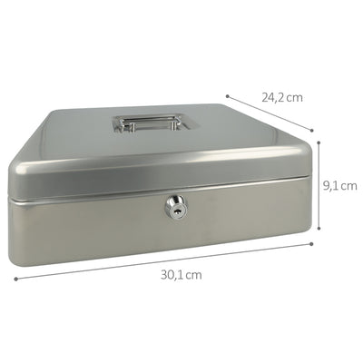 Westcott Westcott AC-E51002-Zi Geldkist 301x242x91mm Gris argenté, déploiement en plastique avec 5 cours