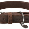 Trixie Collar chien rustique gras en cuir foncé marron foncé