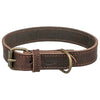Trixie Collar chien rustique gras en cuir foncé marron foncé