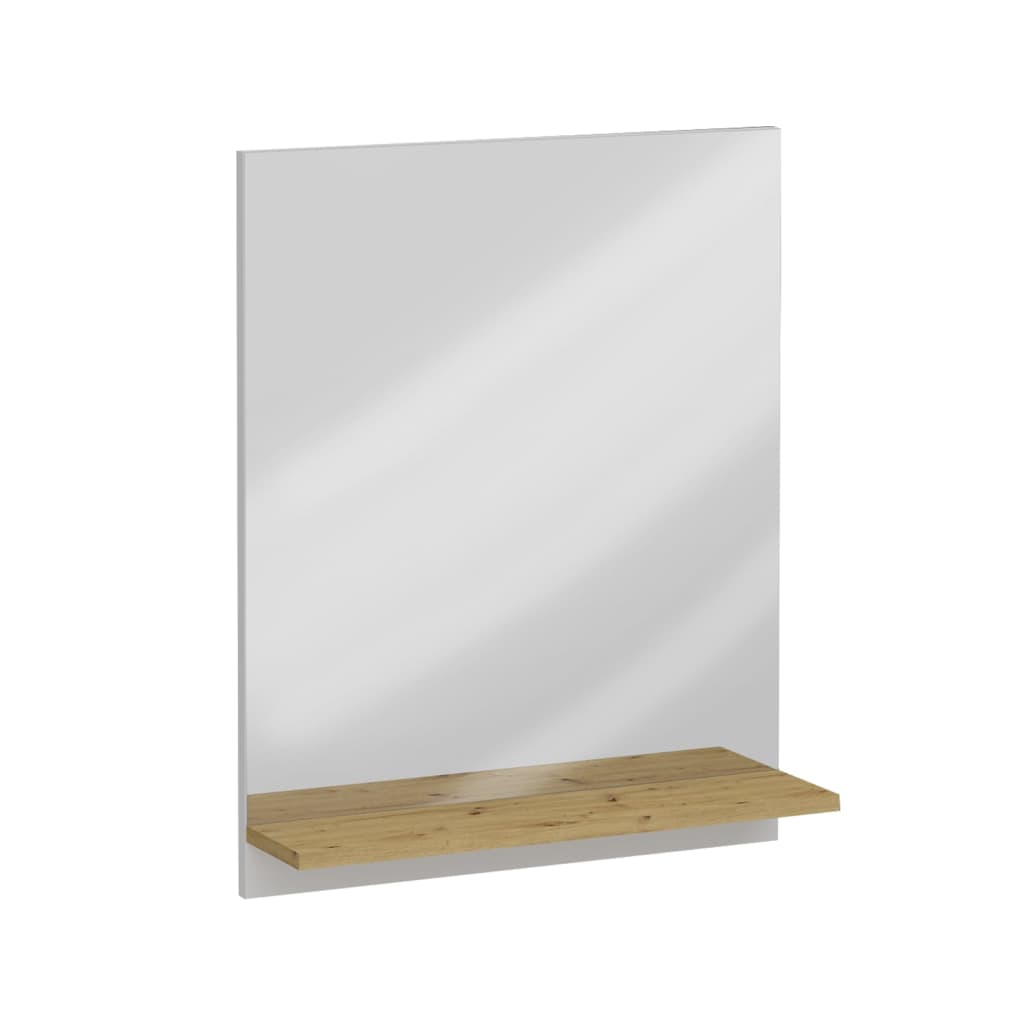 Miroir mural FMD FMD avec étagère 54,5x13.5x67,5 cm chêne artisanal