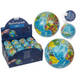 Dsp. balle rebondissante souple, globe, 7,5 cm