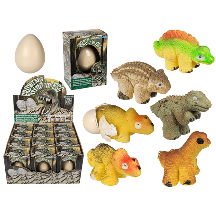 Dsp. dinosaure en croissance dans un œuf. 6 cm.