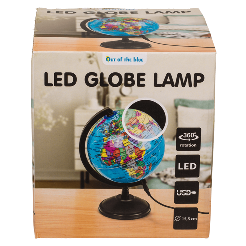 Lampe de table avec LED, globe. hauteur env.