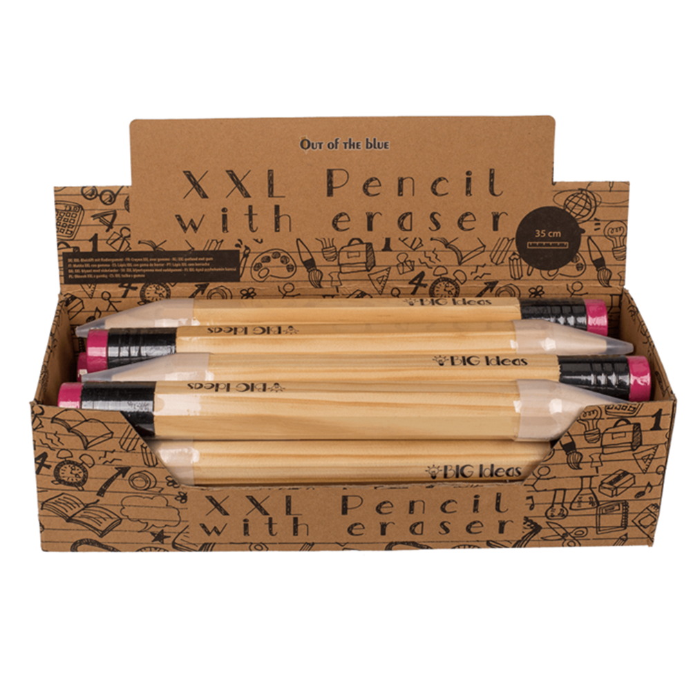 Crayon jumbo Dsp avec gomme, 35 cm. 12 heures