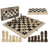 Jeu de société en bois, échecs. 34x34 cm.