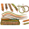 Serpent de jeu en bois Dsp, env. 50 cm. 4 essieux