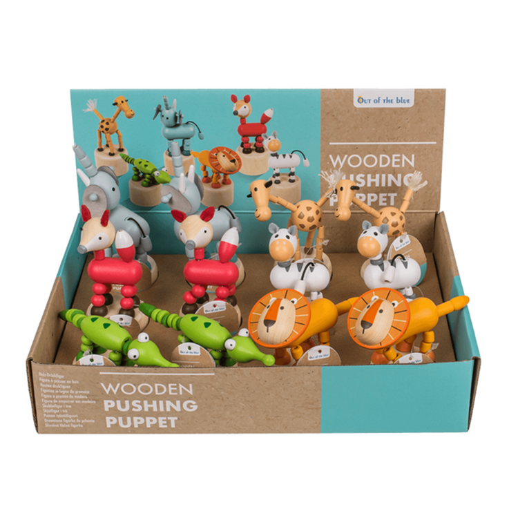Figurines d'impression en bois Dsp, animaux. 6 assortis