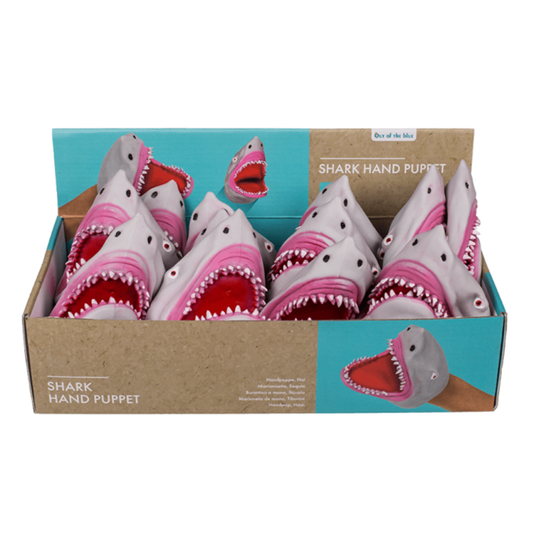 Requin marionnette à main Dsp. env. 15 cm. 12 pièces dans
