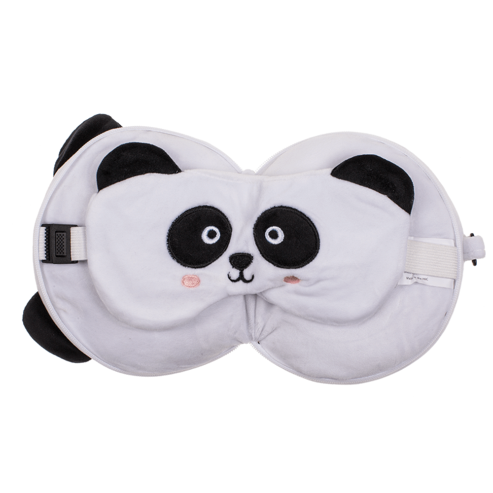 Oreiller de voyage en peluche pour enfants avec masque pour les yeux p
