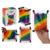 Pin art arc-en-ciel. env. 12x9cm. plastique.