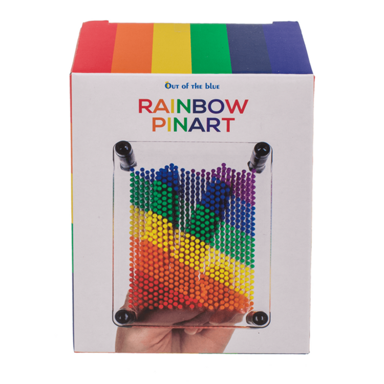 Pin art arc-en-ciel. env. 12x9cm. plastique.
