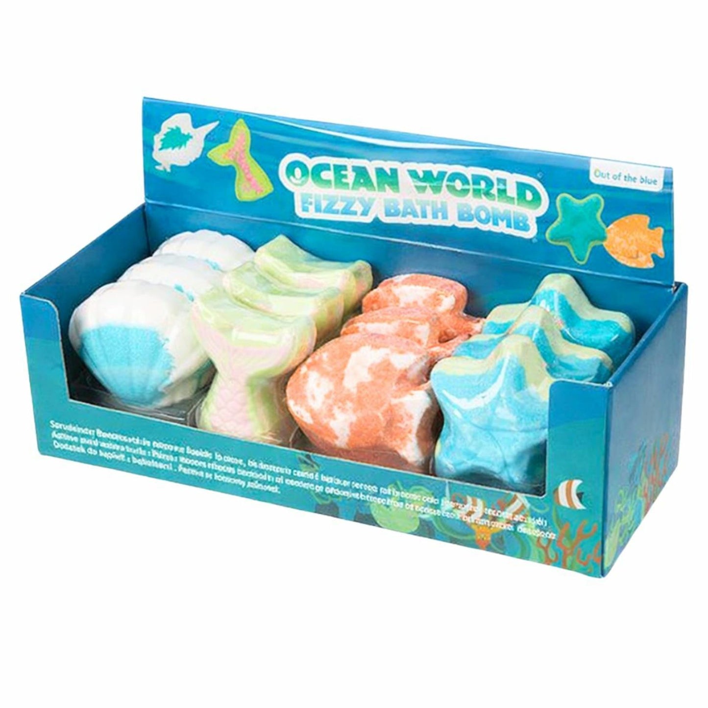 Out of the Blue Bath Bombe de bain Ocean World 100 gr 4 assortis | 24 pièces
