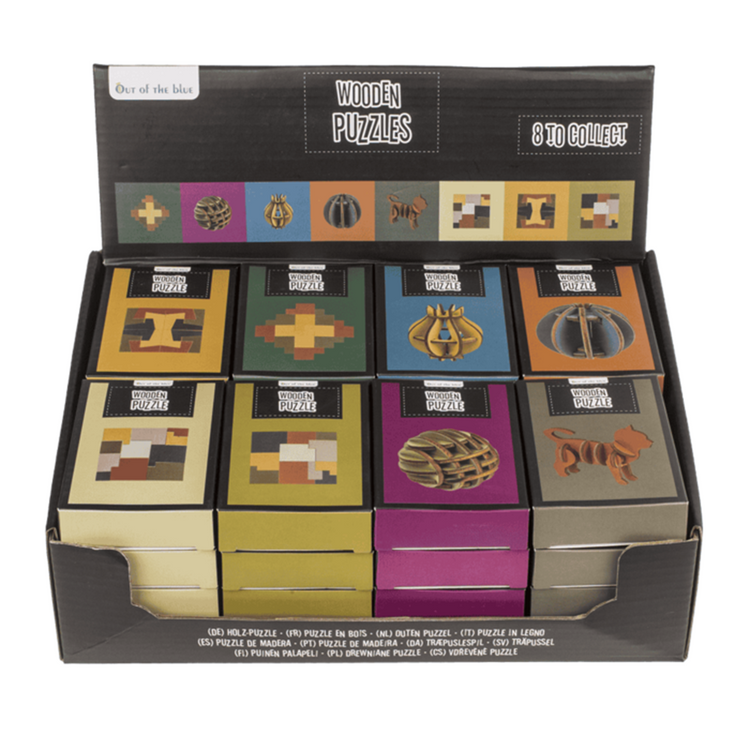 Puzzle en bois Dsp, 8 assortis en boîte.