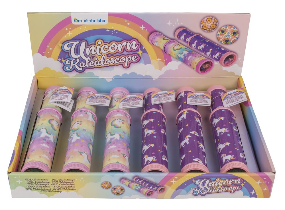 Licorne kaléidoscope Dsp. env. 32 cm 6 pièces