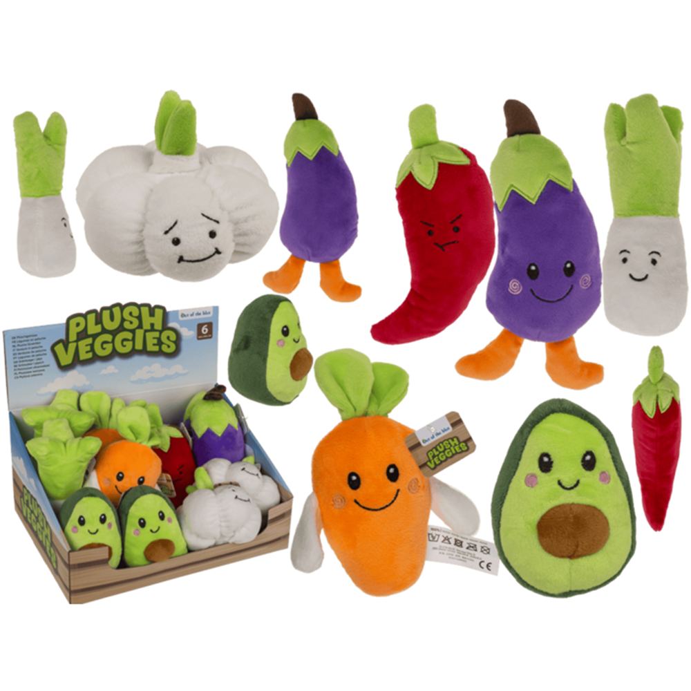 Dsp légumes en peluche. 16cm. 6 culs. 12 pièces