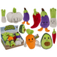 Dsp légumes en peluche. 16cm. 6 culs. 12 pièces