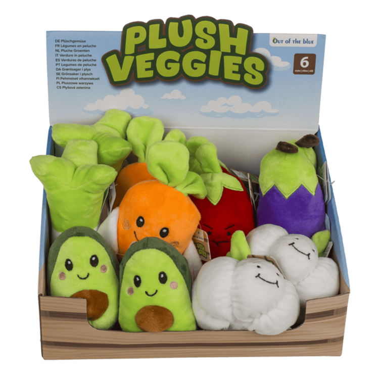 Dsp légumes en peluche. 16cm. 6 culs. 12 pièces