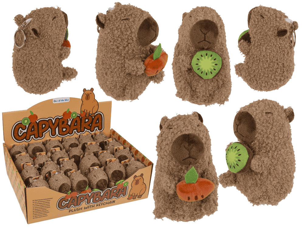 Porte-clés capybara. 10 cm. 2 à 24 pièces