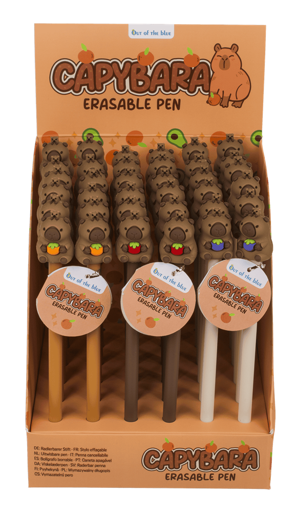Stylo effaçable Dsp, capybara. 3 culs. 36
