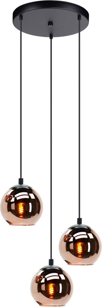 Lampe à suspension Eglo centara - e27 - ø 42,5 cm - verre cuivré