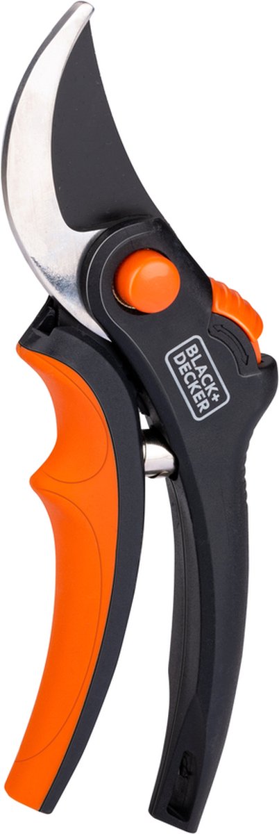 Cisailles de jardin Black+decker - lames en acier trempé - 13 mm - noir orange