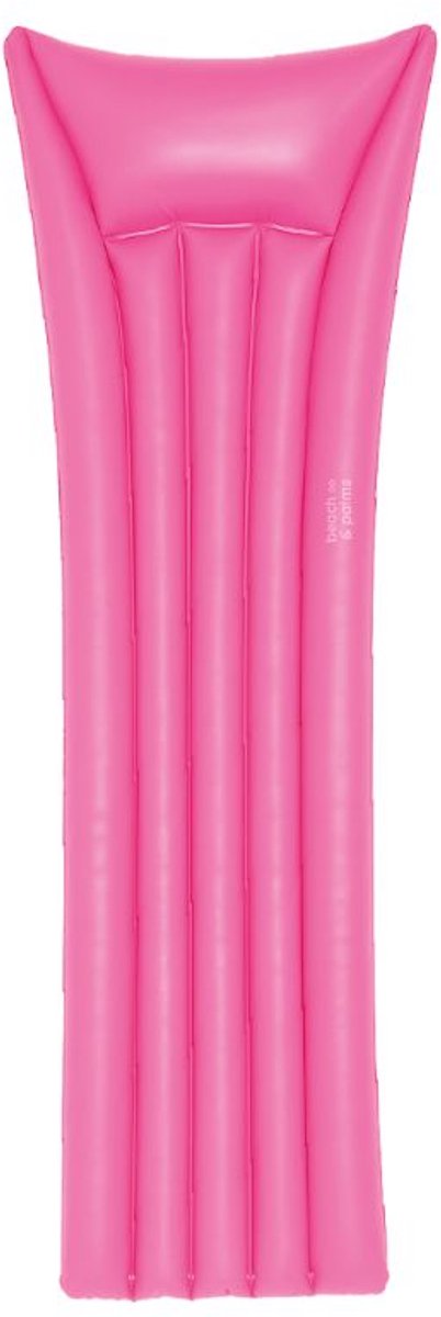 Palmiers de plage - matelas pneumatique - 177 x 67 x 19 cm - rose - bronzant