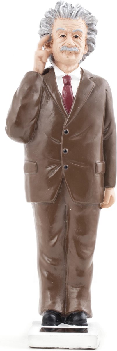 Figurine solaire Kikkerland - Einstein - 7,5x7x20,5cm - fait un geste réfléchi - élément mobile