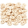 Boutons en bois Creativ company, d 8 mm, 2 trous, 50 pièces, 1 boîte