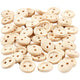 Boutons en bois Creativ company, d 8 mm, 2 trous, 50 pièces, 1 boîte