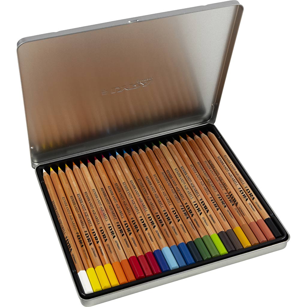 Crayons Lyra Rembrandt Aquarel, différentes couleurs, 24 pièces 1 boîte