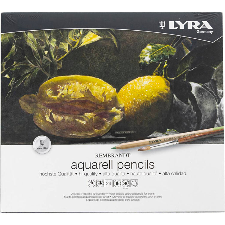 Crayons Lyra Rembrandt Aquarel, différentes couleurs, 24 pièces 1 boîte