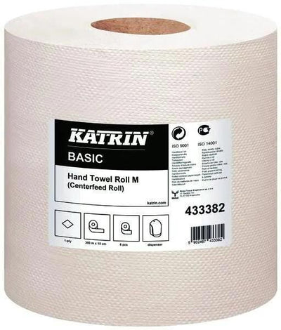 Rouleau de serviettes Katrin rouleau de serviettes blanc 1 pli 18,5 x 300 m