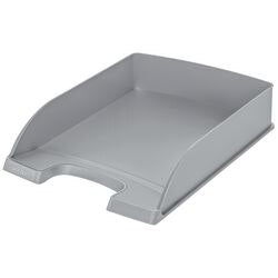 Corbeille à courrier standard leitz plus 5227 polystyrène a4 34x24,5x5,8cm gris
