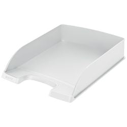 Corbeilles à courrier standard leitz plus 5227 polystyrène a4 34x24,5x5,8cm blanc