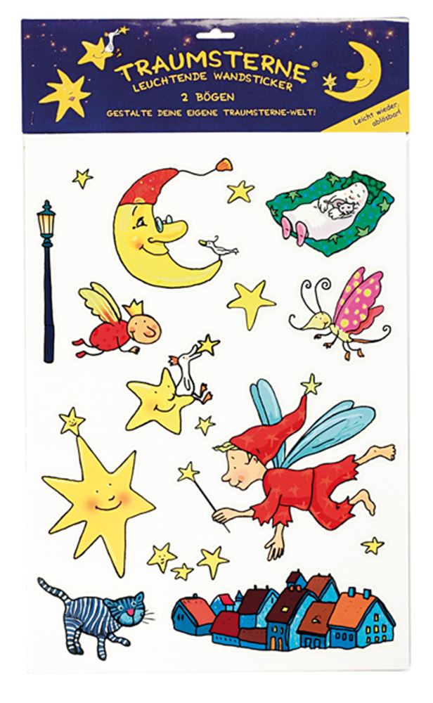 Étoiles de rêve : stickers muraux lumineux (6 pièces
