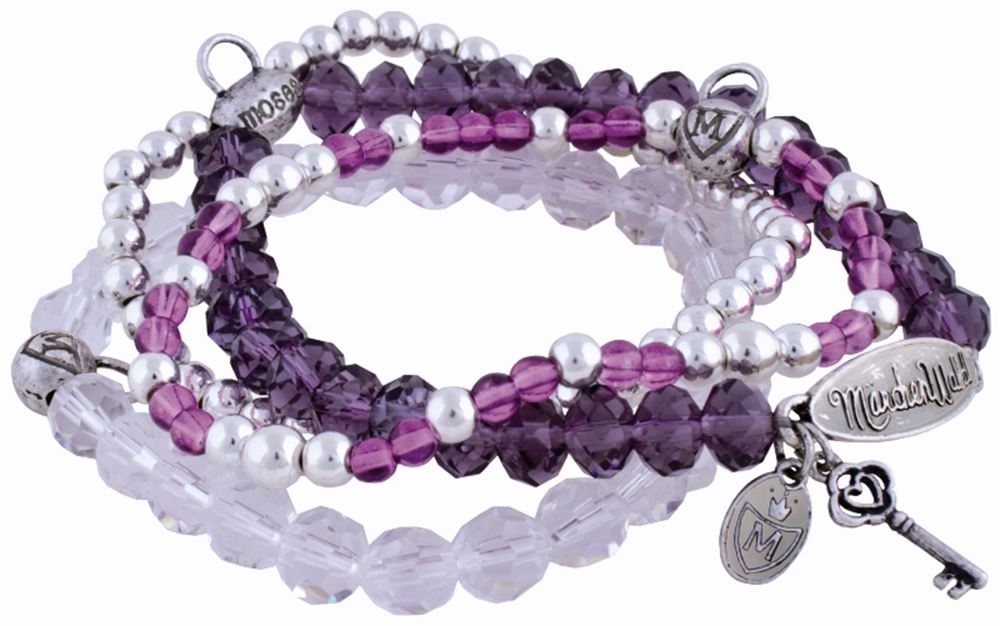 Forêt de conte de fées : bracelet violet (3 pcs)