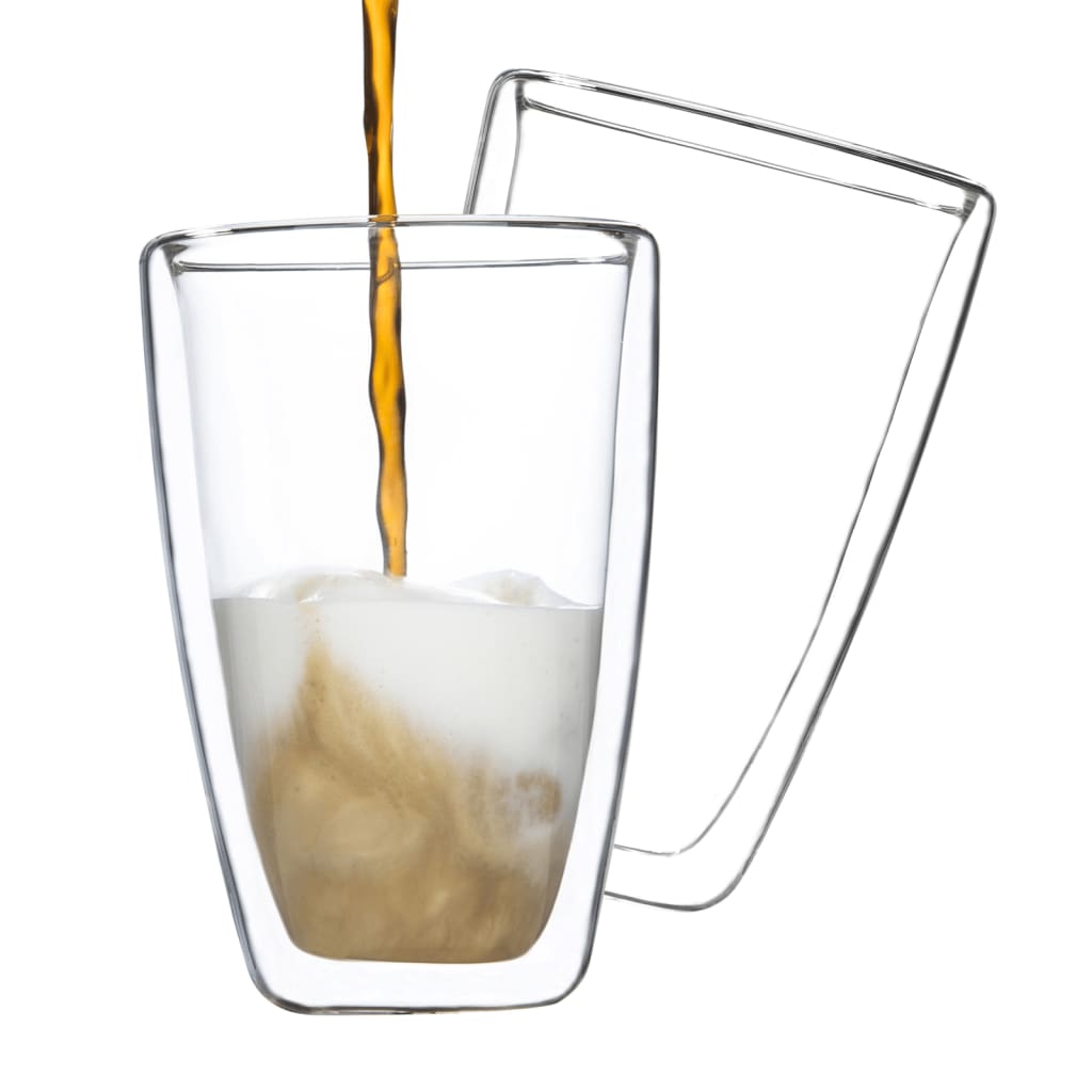 Hi Hi Set en verre 2 pièces Latte Macchiato 400 ml Transparent