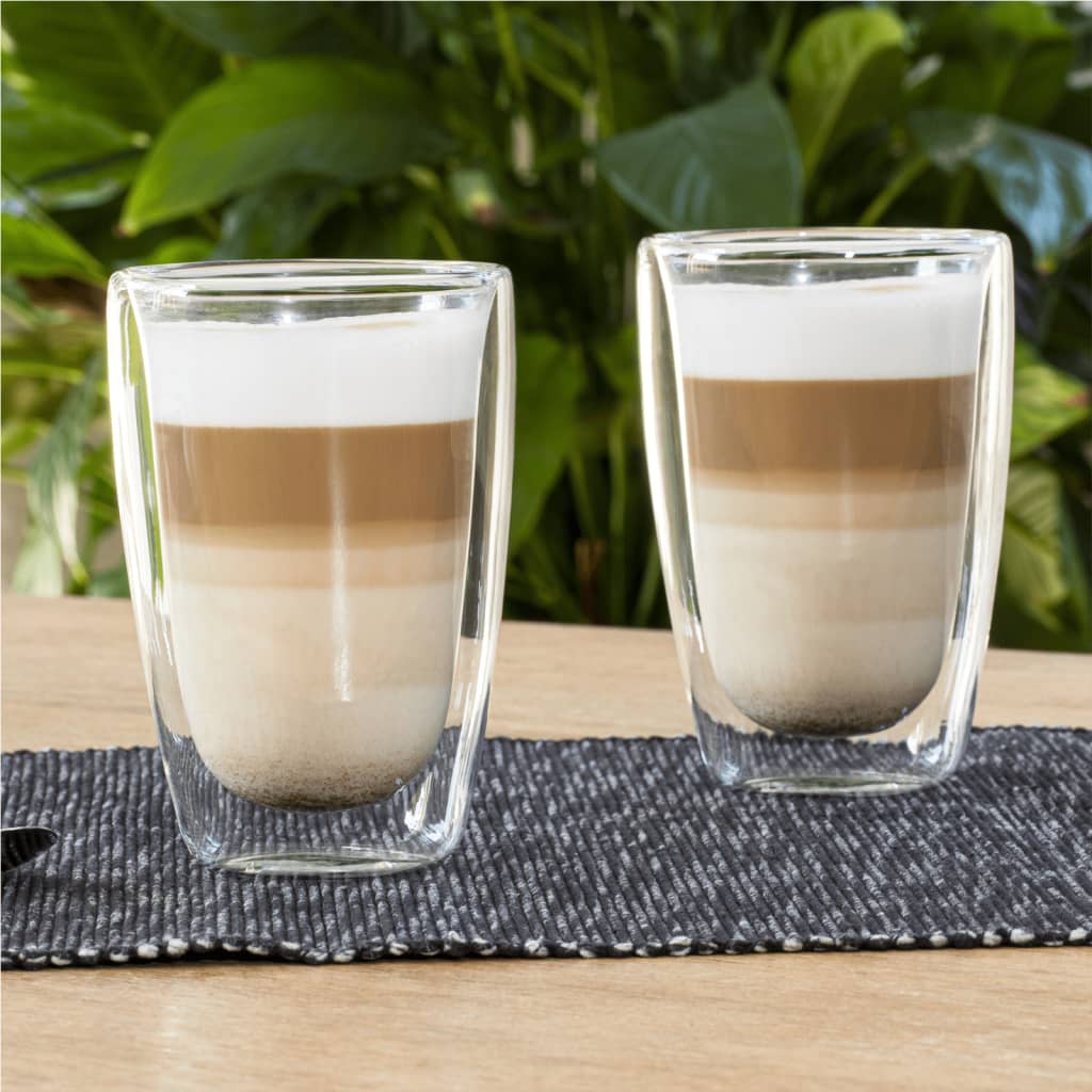 Hi Hi Set en verre 2 pièces Latte Macchiato 400 ml Transparent