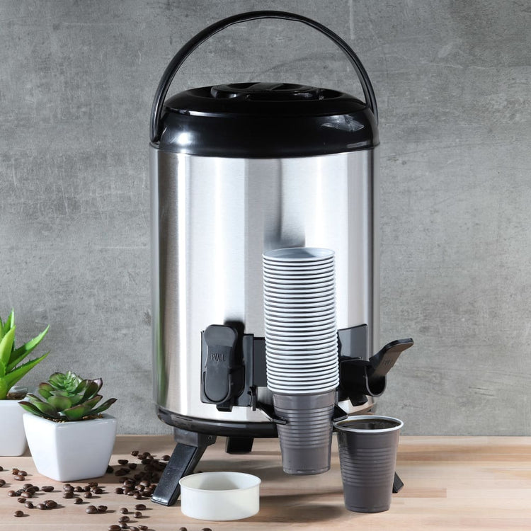 Salut hi thermoskan 9 l 23 cm en argent coloré