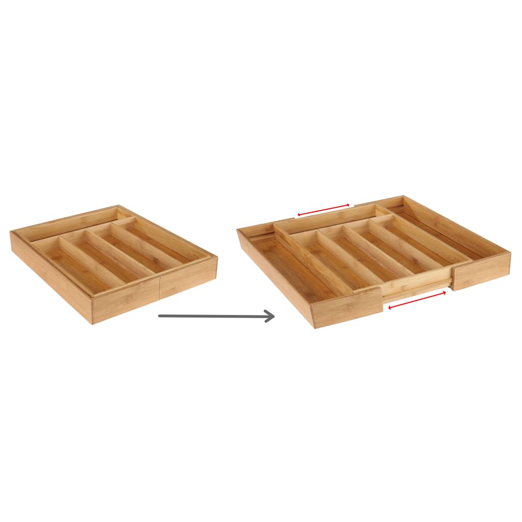 Salut Hi Cutlery Tray Bamboo extensible