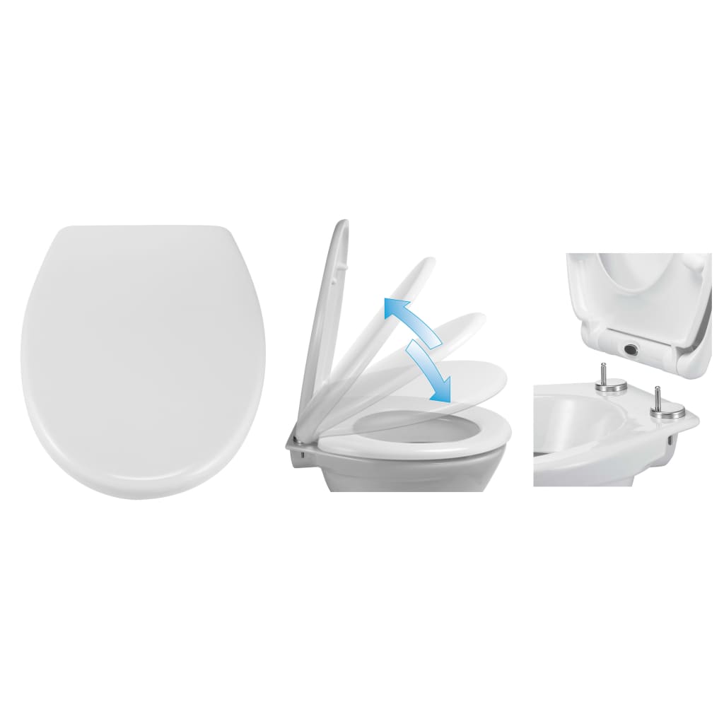 Salut salut salut les verres de toilette avec libération rapide et fermeture douce