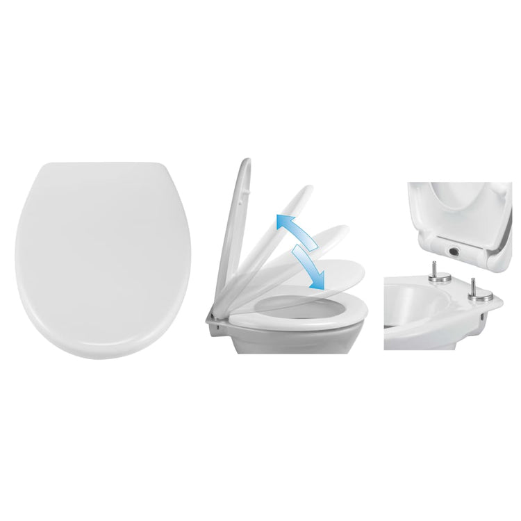 Salut salut salut les verres de toilette avec libération rapide et fermeture douce